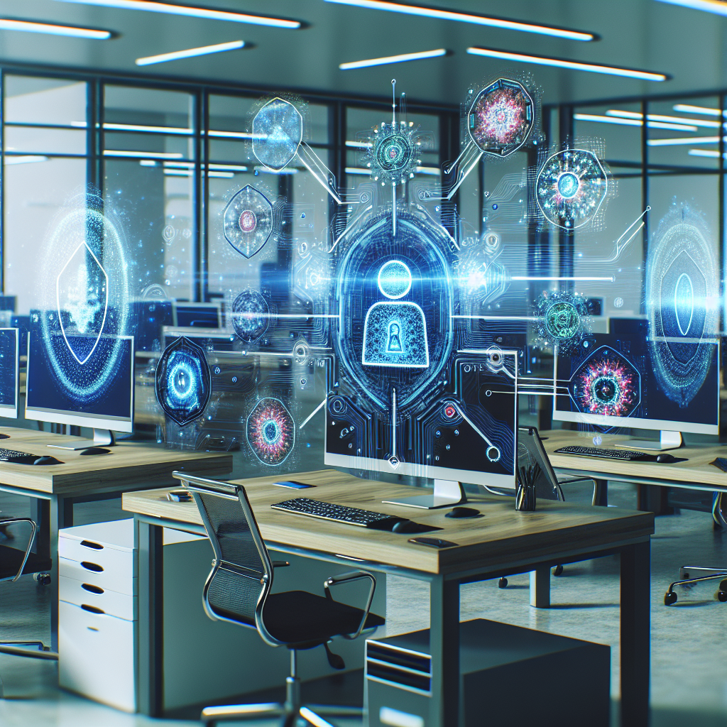 AI-powered cybersecurity tools protecting SME office computers in real-time.